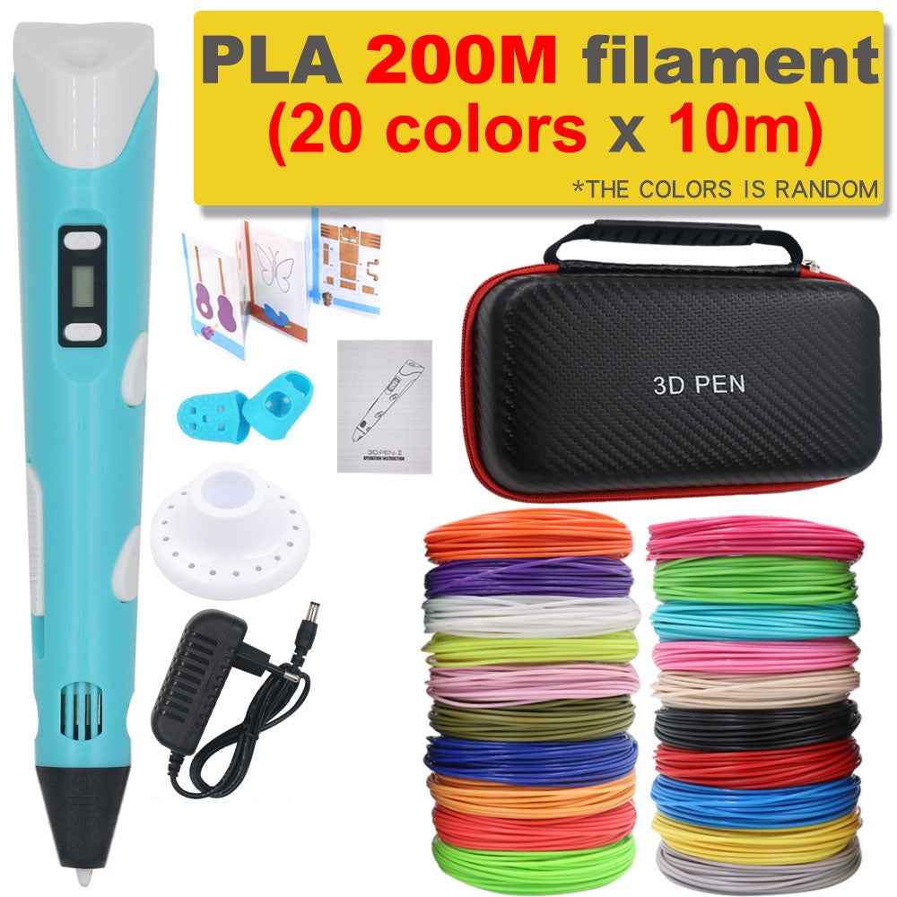 3D Printing Pen DIY Drawing Pen with 200M PLA Filament Kids Gift