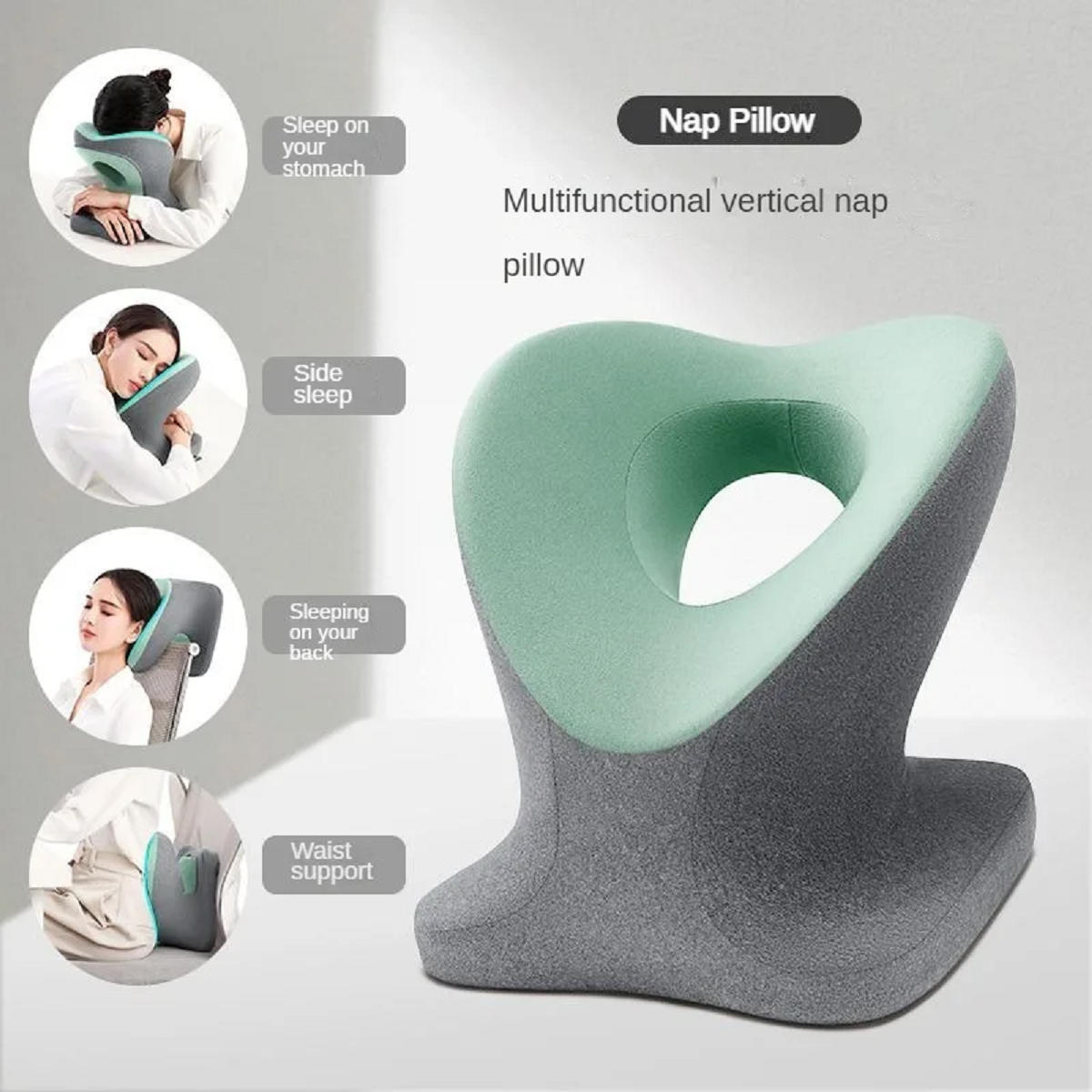 Memory Foam Nap Headrest Neck Support Office Pillow