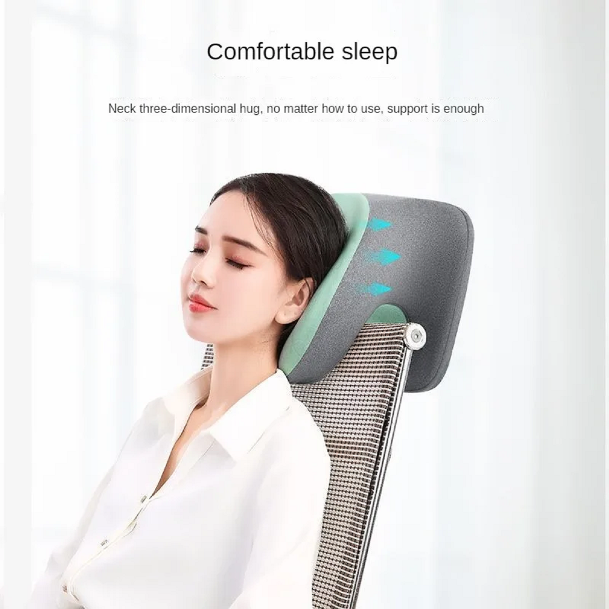 Memory Foam Nap Headrest Neck Support Office Pillow
