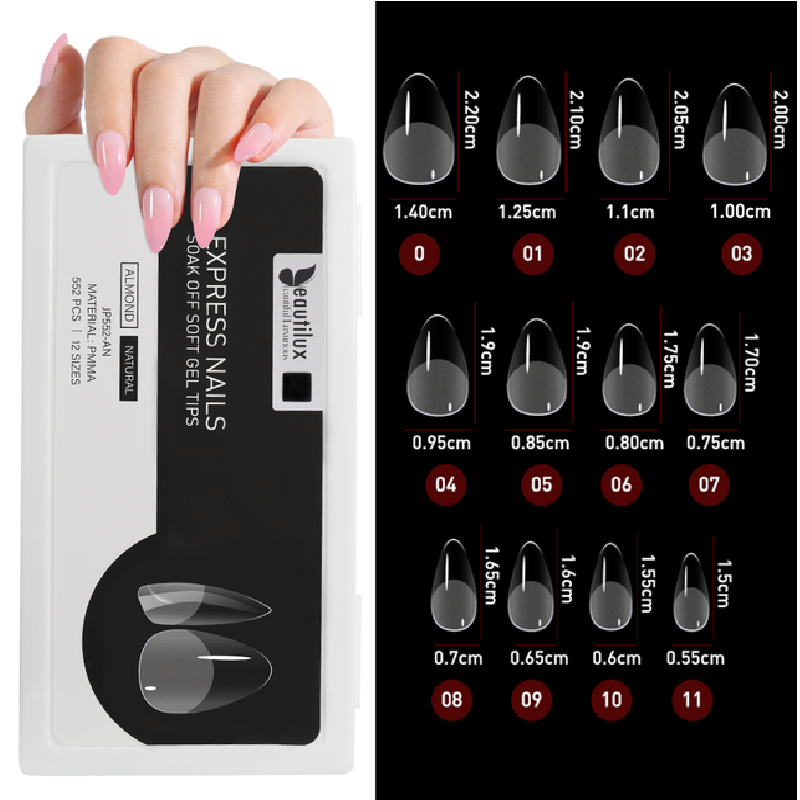 552pcs/box Oval slmond square false fake gel nail tips iciCosmetic™