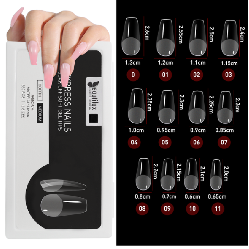 552pcs/box Oval slmond square false fake gel nail tips iciCosmetic™