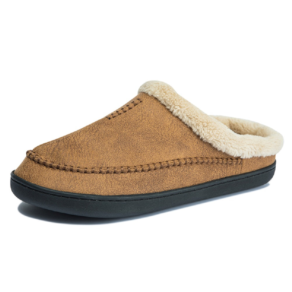 Men's Memory Foam Slippers Warm Fleece Shoes